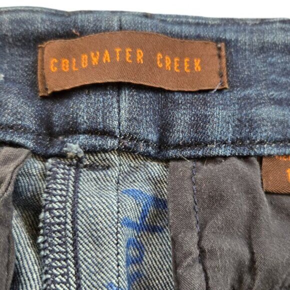 Coldwater Creek Size 12 Womens Dark Blue Denim Trouser Cut Jeans - Picture 4 of 5